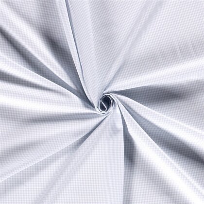 Baumwollpopeline garngefärbt Vichy Karo 2mm - eisblau