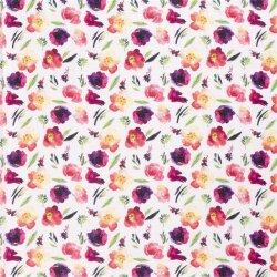 Musselin Sommerblüten - cremeweiss