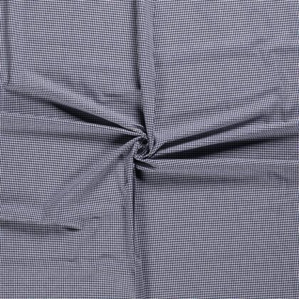 Baumwollpopeline garngefärbt Vichy Karo 2mm - nachtblau