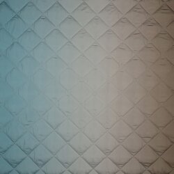 Steppstoff Jackenstoff Farbverlauf - eisblau/beige