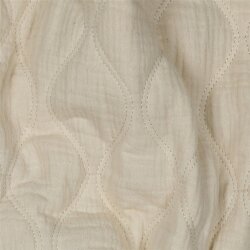 Musselin Gesteppt - natur