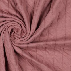 Baumwolljersey Gesteppt Streifen - antikpink