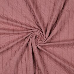 Baumwolljersey Gesteppt Streifen - antikpink