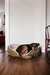 Velours-Deko-Cord XXL Streifen - mittelgrau