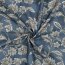 Canvas Digital Blumenornamente - dunkel jeanslau