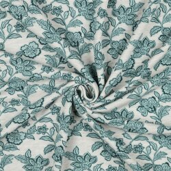 Ganzjahressweat  Blumen - creme meliert