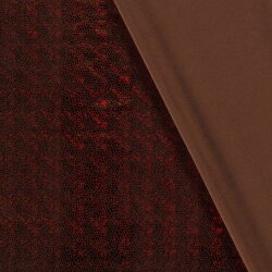 Folienjersey Schlangenmuster Uni - bronze