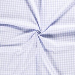 Baumwollpopeline garngefärbt - Vichy Karo 10mm eisblau