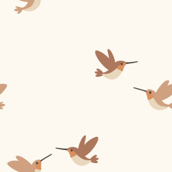 Musselin kleine Kolibris - creme