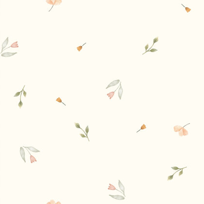 Musselin Digital Tulpenregen - wollweiss