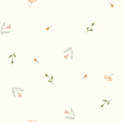 Musselin Digital Tulpenregen - wollweiss