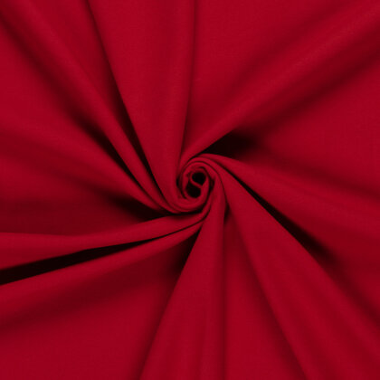 Polyester Viskose Mix Mantelstoff Uni - leuchtend rot