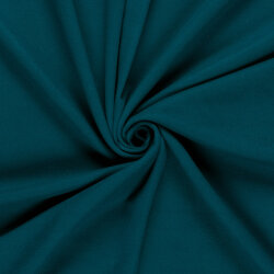 Polyester Viskose Mix Mantelstoff Uni - petrol