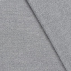 Polyester Viskose Mix Mantelstoff Uni - silbergrau