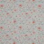 Musselin Digital rosa Blumen - weiss