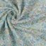 Musselin Digital Organic AquarellBlumen - weiss/blau