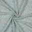 Musselin Digital Organic AquarellBlumen - weiss/blau