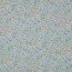 Musselin Digital Organic AquarellBlumen - weiss/blau