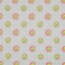 Baumwolljersey Neon Smiley Blumen - weiss