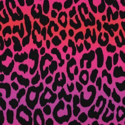 French Terry Digital Leo-Regenbogenstreifen  - pink