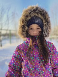 Softshell Digital bunte Herzen - helllila
