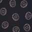 Baumwolljersey Glitzer Donuts - indigoblau meliert