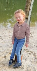 Musselin Bestickt Mond und Sterne - jeansblau