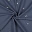 Musselin Bestickt Mond und Sterne - jeansblau