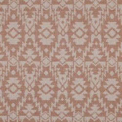 Musselin Jacquard Aztekenmuster - softcognac