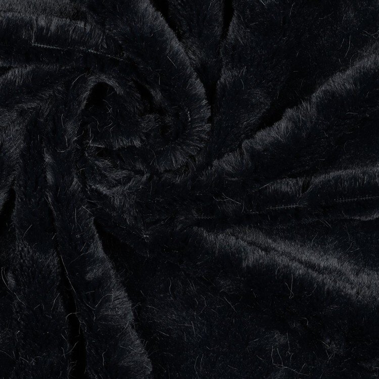 Kunstfell Uni - schwarz