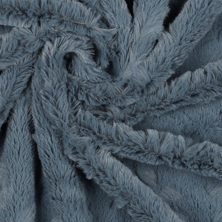 Kunstfell Uni - jeansblau