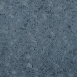 Kunstfell Uni - jeansblau