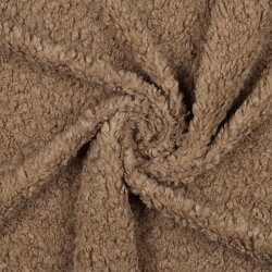 Teddystoff Boucle Uni- softtaupe