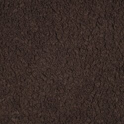 Teddystoff Boucle Uni- dunkelbraun