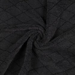 Teddystoff DIAMOND - dunkelgrau