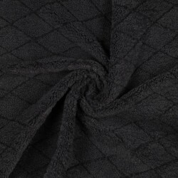 Teddystoff DIAMOND - dunkelgrau