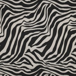 Strickstoff Jacquard Zebra - schwarz