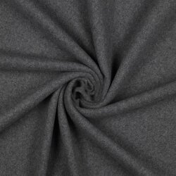 Baumwollfleece Uni Organic - dunkelgrau