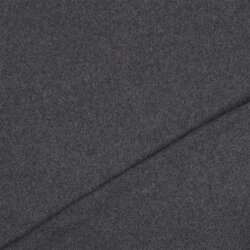 Baumwollfleece Uni Organic - dunkelgrau