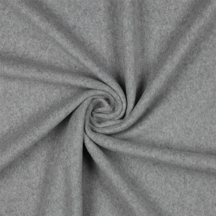 Baumwollfleece Uni Organic - lichtgrau