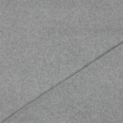 Baumwollfleece Uni Organic - lichtgrau