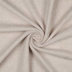 Baumwollfleece Uni Organic - beige