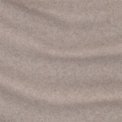 Baumwollfleece Uni Organic - taupe