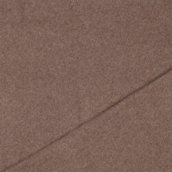 Baumwollfleece Uni Organic - MOCHA