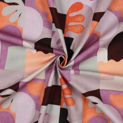 Canvas Digital bunte wilde Formen - helllila