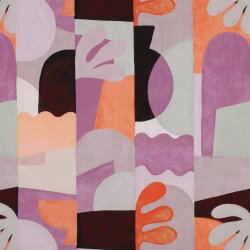 Canvas Digital bunte wilde Formen - helllila