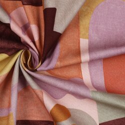 Canvas Digital bunte wilde Formen - braun