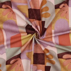 Canvas Digital bunte wilde Formen - braun