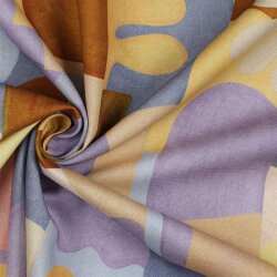 Canvas Digital bunte wilde Formen - beige