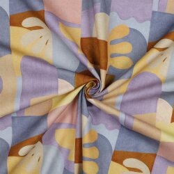 Canvas Digital bunte wilde Formen - beige